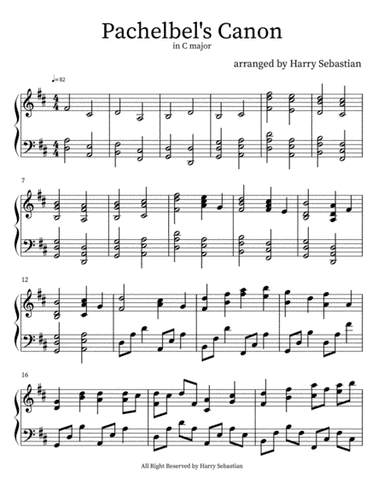 JS Bach- Pachelbel's Canon in D major( Advance Version) (arr. Harry Sebastian)