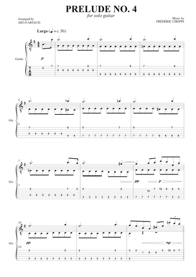 Prelude No. 4 (arr. Art.o Artaud)