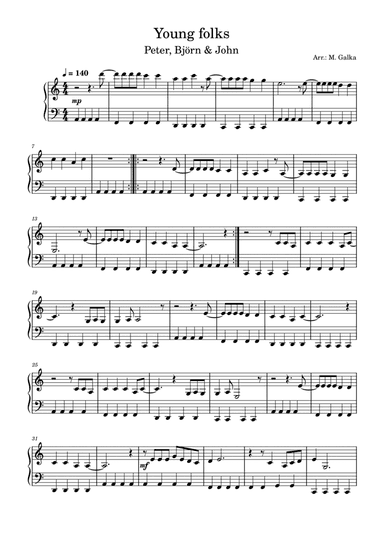 Young Folks (arr. Magdalena Galka)