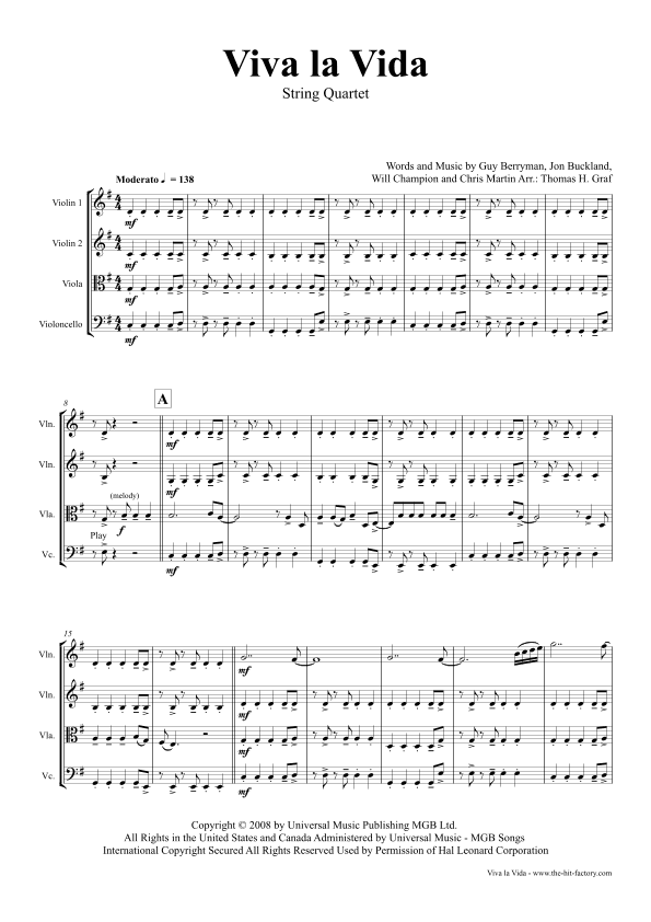 Viva La Vida (arr. Thomas Graf)