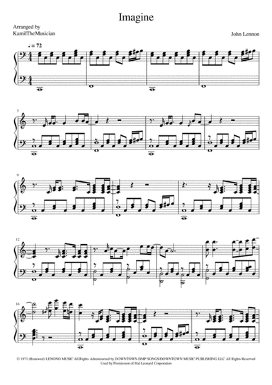 Imagine (arr. kamilthemusician)