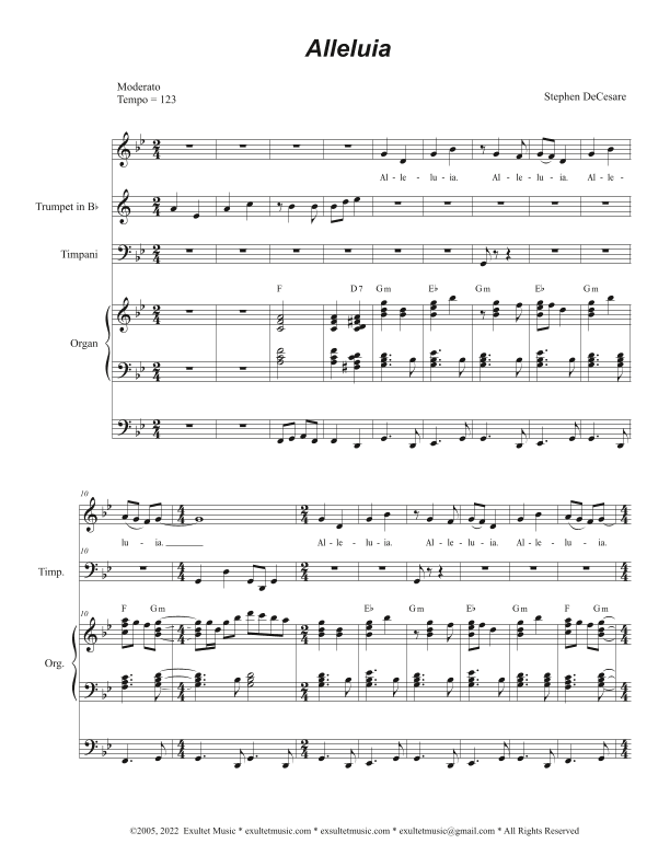 Alleluia (from "Messiah: The Great "I AM") (Unison choir)