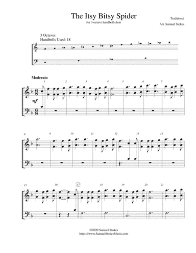 The Itsy Bitsy Spider - for 3-octave handbell choir (arr. Samuel Stokes)
