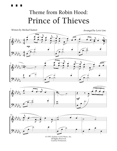 Main Title-prince Of Thieves (arr. Lorie Line)