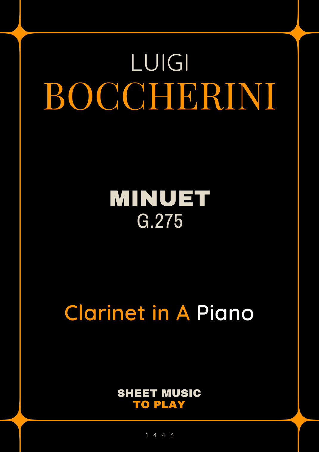 Minuet Op.11 No.5 - Clarinet in A and Piano (Full Score and Parts) (arr. César Madeira)