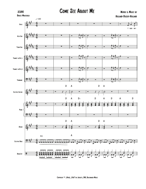 Come See About Me (arr. Bruce Muckala)