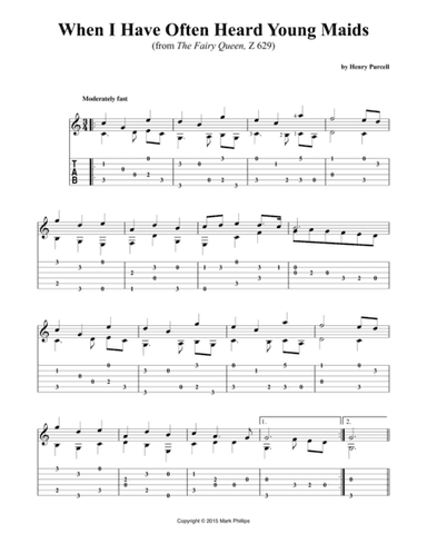 When I Have Often Heard Young Maids (from The Fairy Queen) (arr. Mark Phillips)