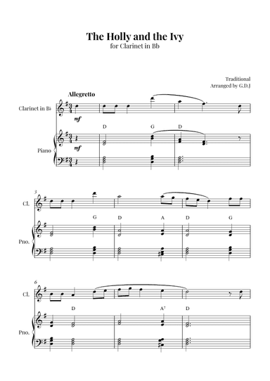 The Holly and the Ivy (arr. GDJ)