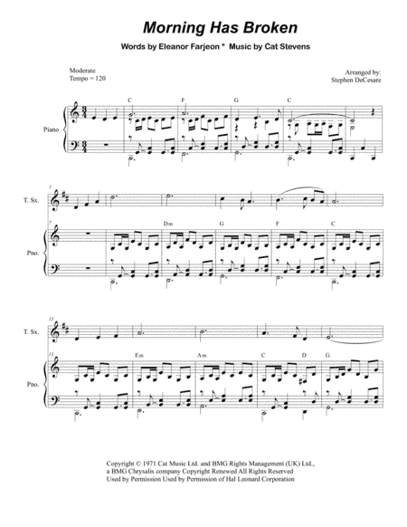 Morning Has Broken (arr. Stephen DeCesare)