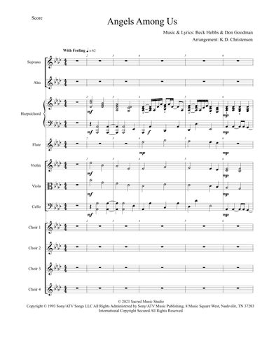 Angels Among Us - Score Only (arr. K.D. Christensen)