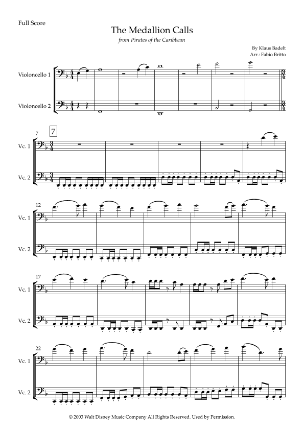 The Medallion Calls (arr. Fabio Britto)