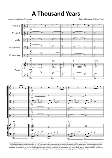A Thousand Years (arr. Glauco Fernandes)