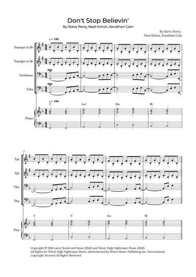 Don't Stop Believin' (arr. Alex Nunes Rodrigues)