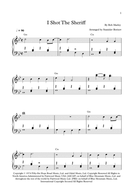 I Shot The Sheriff (arr. Stanislav Borisov)