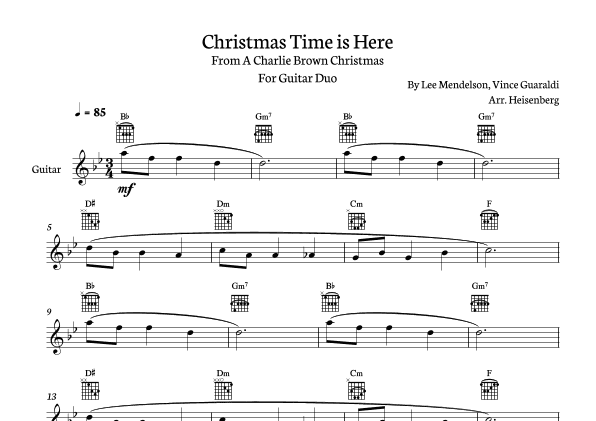 Christmas Time Is Here (arr. Heisenberg)