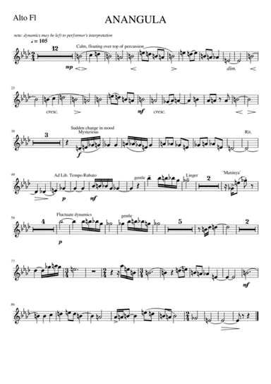 ANANGULA - an Australian Piece (Alto Fl.)