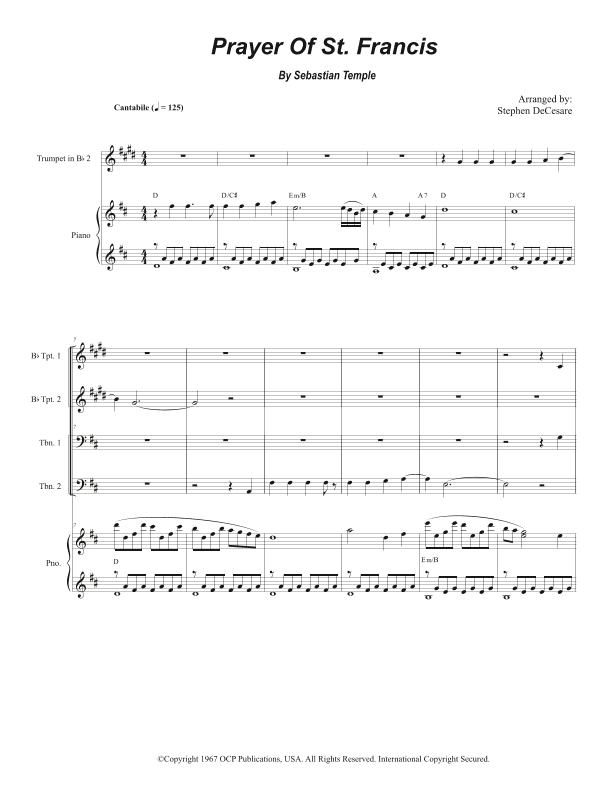 Make Me A Channel Of Your Peace (prayer Of St. Francis) (arr. Stephen DeCesare)