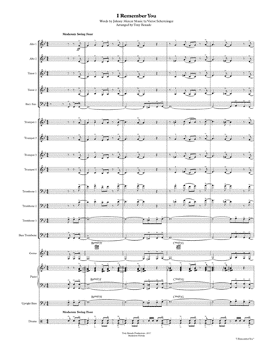 I Remember You (arr. Tony Benade)