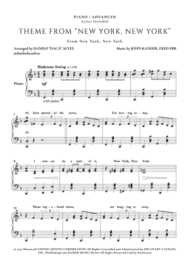 Theme From "new York, New York" (arr. Danilo "Daca" Alves)