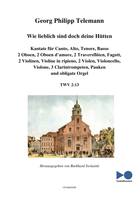 Wie lieblich sind doch deine Hütten TWV 2:13 (arr. Dr. Burkhard Switaiski)
