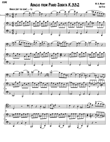 Adagio from Sonata K. 332 (arr. Ian Fitze)