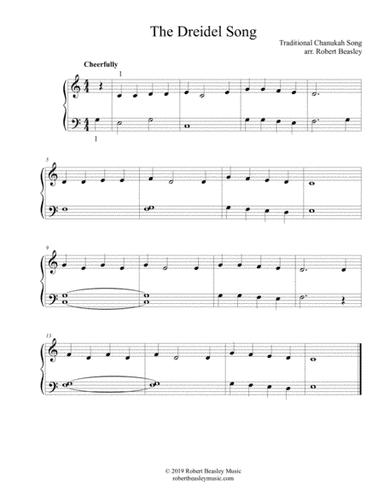 The Dreidel Song (easy piano) (arr. Robert Beasley)