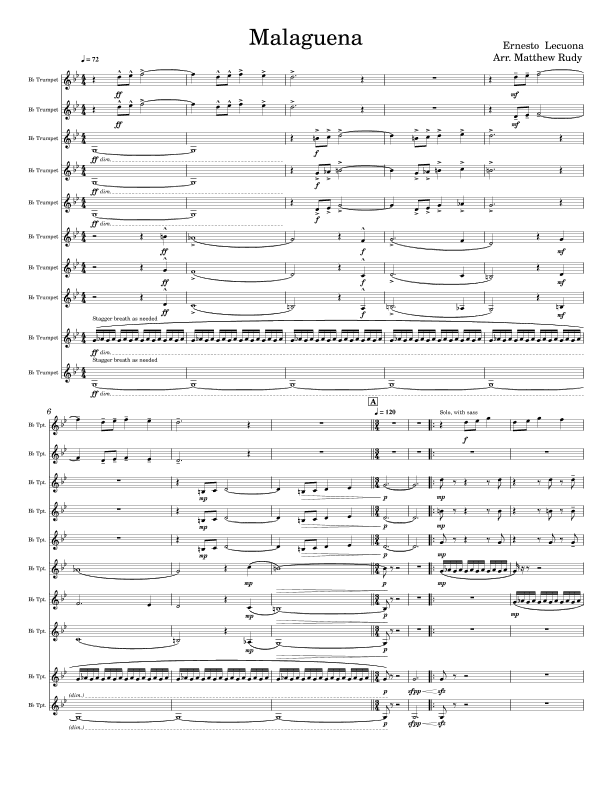 Malaguena (arr. Matthew J Rudy)