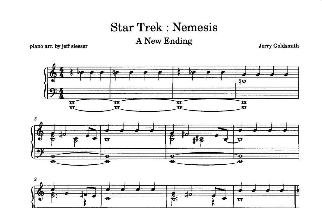 Star Trek: Nemesis - Score (arr. jeff siesser)