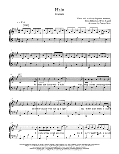 Halo (arr. Orange Note)
