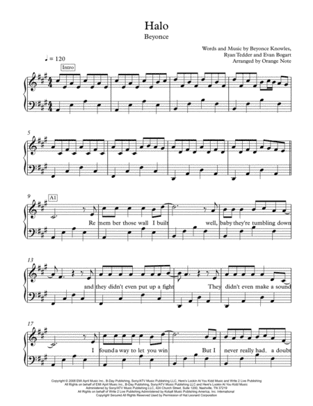 Halo (arr. Orange Note)