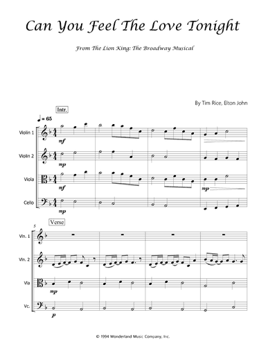 Can You Feel The Love Tonight (arr. Luís Gustavo Rossato)