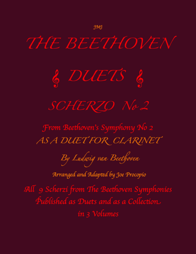 The Beethoven Duets For Clarinet Scherzo No. 2 (arr. Joe Procopio)