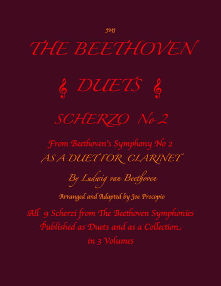 The Beethoven Duets For Clarinet Scherzo No. 2 (arr. Joe Procopio)