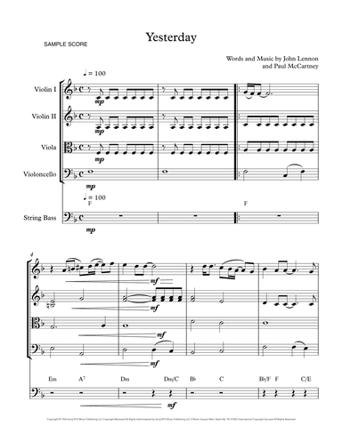 Yesterday (arr. Sherry Lewis)