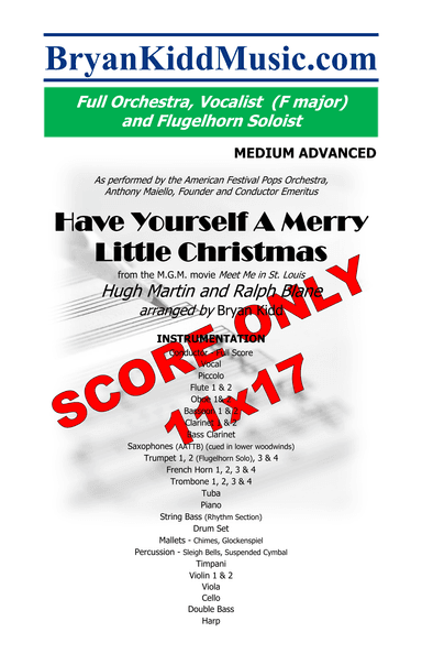 Have Yourself A Merry Little Christmas - Score Only (arr. Bryan Kidd)