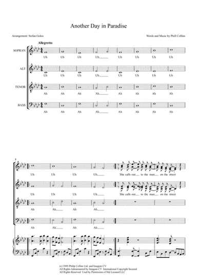 Another Day In Paradise (arr. Stefan Golea)