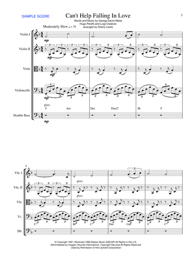 Can't Help Falling In Love (arr. Sherry Lewis)
