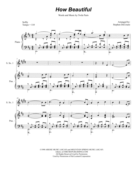How Beautiful (arr. Stephen DeCesare)