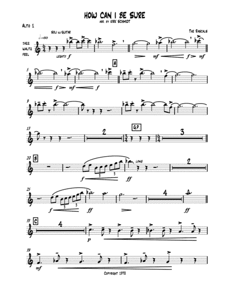 How Can I Be Sure (arr. Kirk Schmidt)