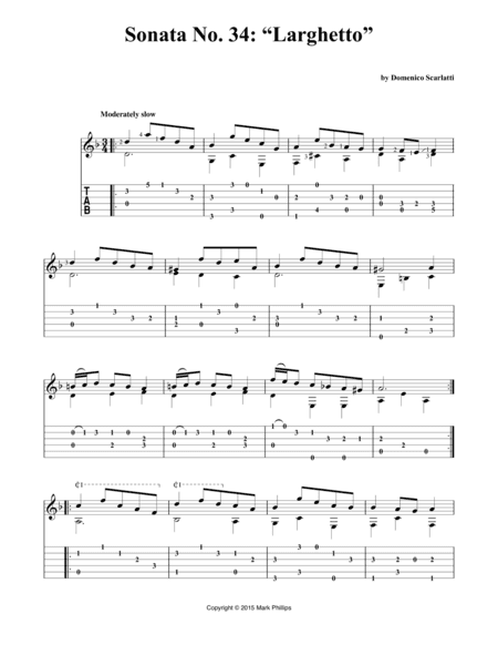 Sonata No. 34: “Larghetto” (arr. Mark Phillips)