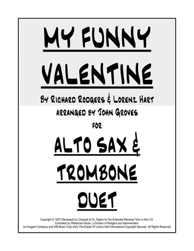 My Funny Valentine (arr. John Groves)