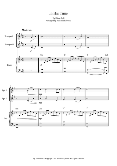 In His Time (arr. Kaiserin Rebecca)