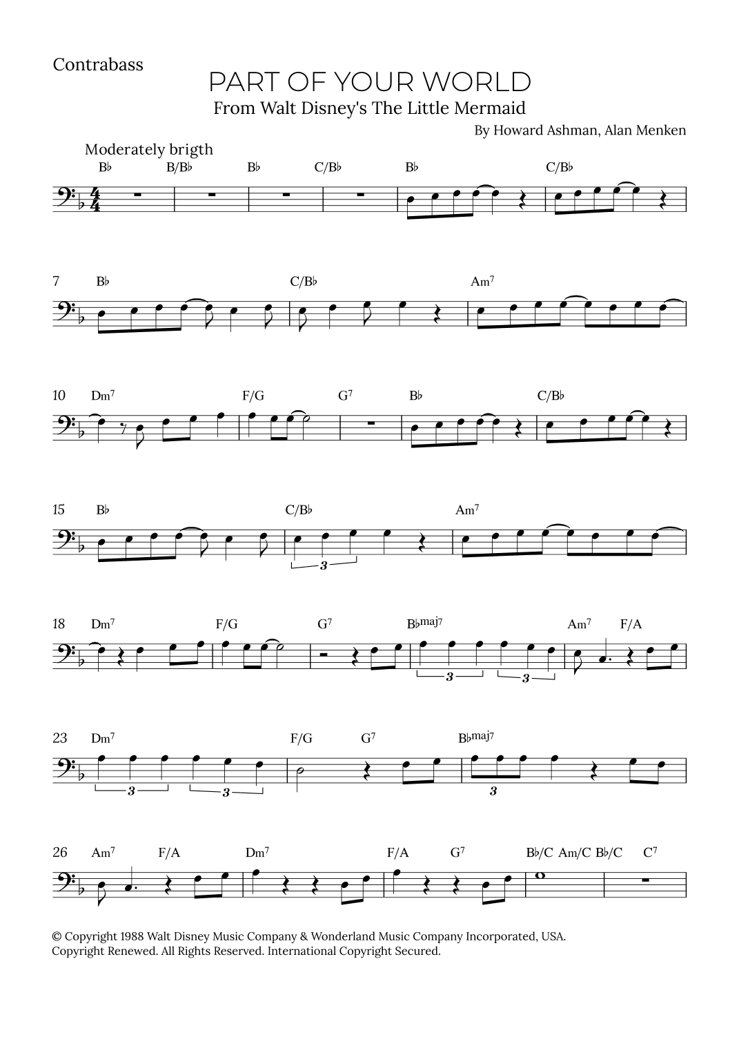 Part Of Your World (reprise) (arr. Alex Nunes Rodrigues)