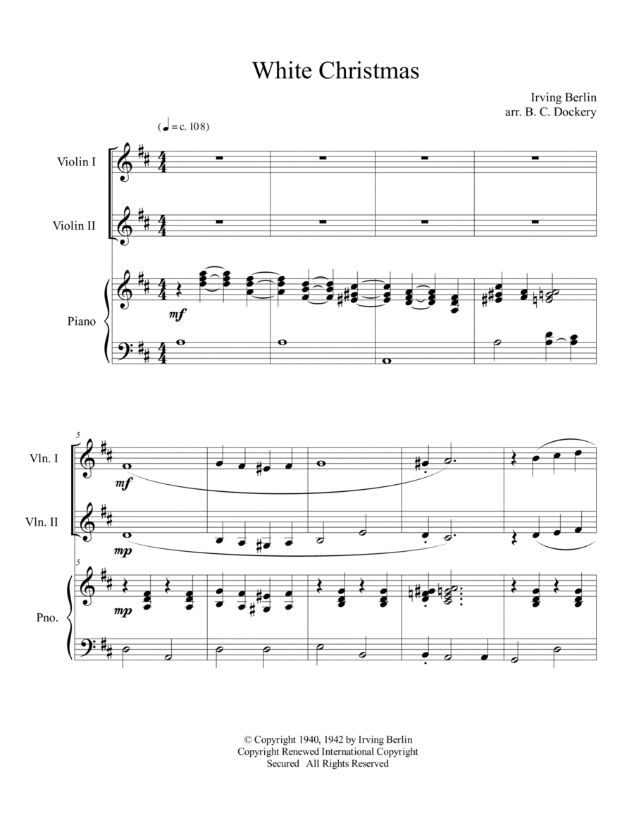 White Christmas (arr. B. C. Dockery)