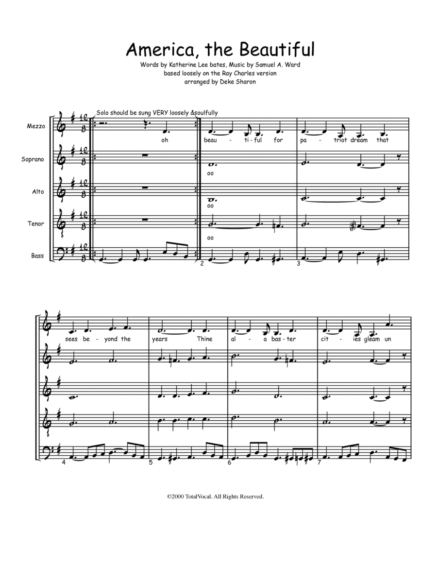 America The Beautiful (arr. Deke Sharon)