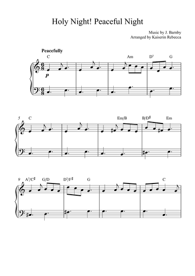 Holy Night! Peaceful Night (arr. Kaiserin Rebecca)