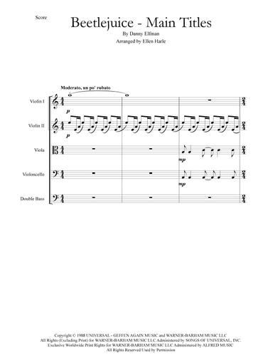 Beetlejuice (main Theme) (arr. Ellen Harle)