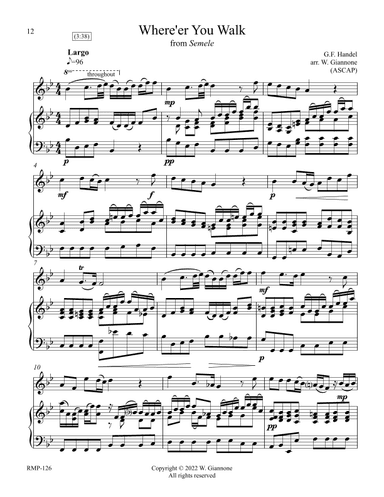Handel - Where'er You Walk (arr. William Giannone)