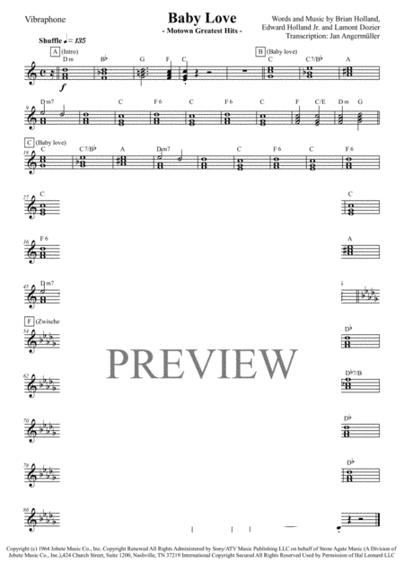 Baby Love (arr. Jan Angermüller)