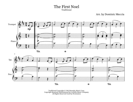 The First Noel (arr. Dominic Meccia)